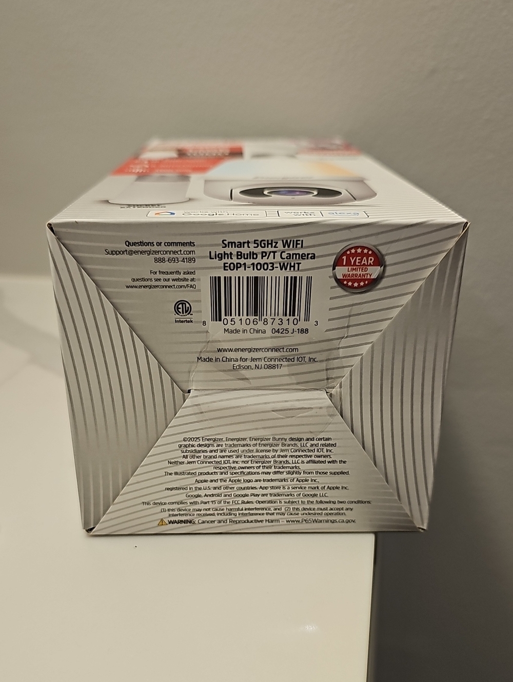 Energizer White Smart WiFi Light Bulb Security Camera — 1000 Lumens. New In Box. - Picture 14 of 16
